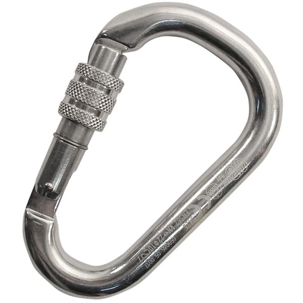 Aluminum Carabiner - Locking - Screw Sleeve - HMS Pear Shape - Rated - For Rigging & Suspension