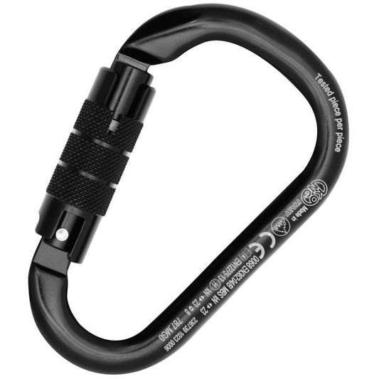 Aluminum Carabiner - Twist Lock (autolock) - HMS Pear Shape - Rated - For Rigging, Suspension