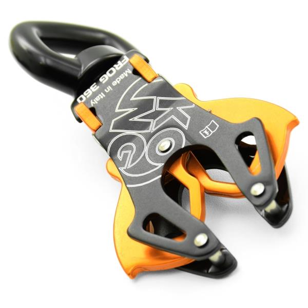 Ring Mountable Shackle Swivel for Suspension Rings - 23kn - Frog 360 - Textile Friendly Swivel