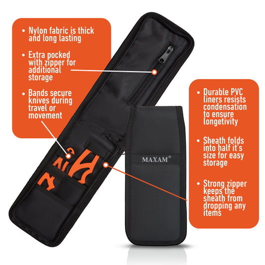 Maxam 3pc Rope Cutting Hook & Knife Kit- With Sheath - Rigging Knife