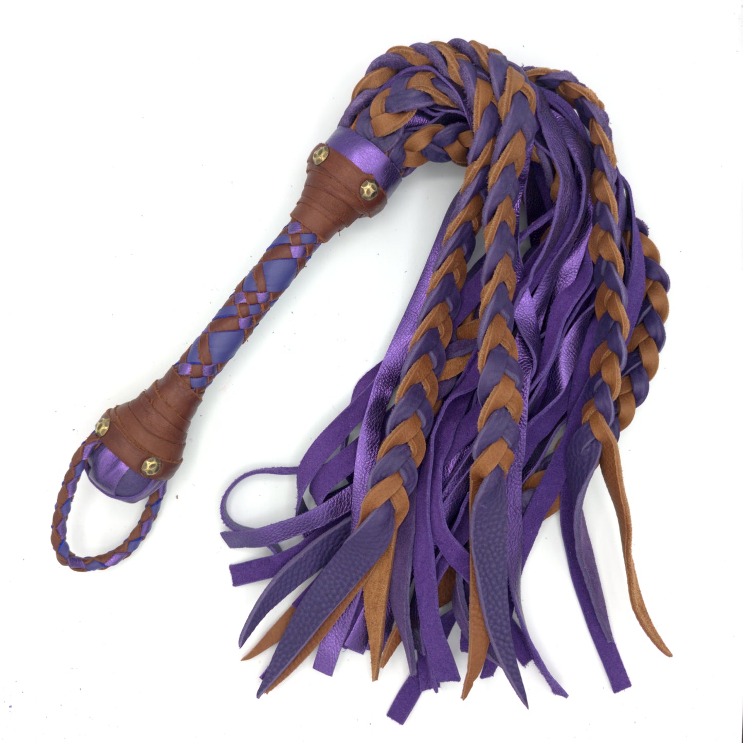 Squid Cat Flogger! - Hybrid Braided Leather Flogger