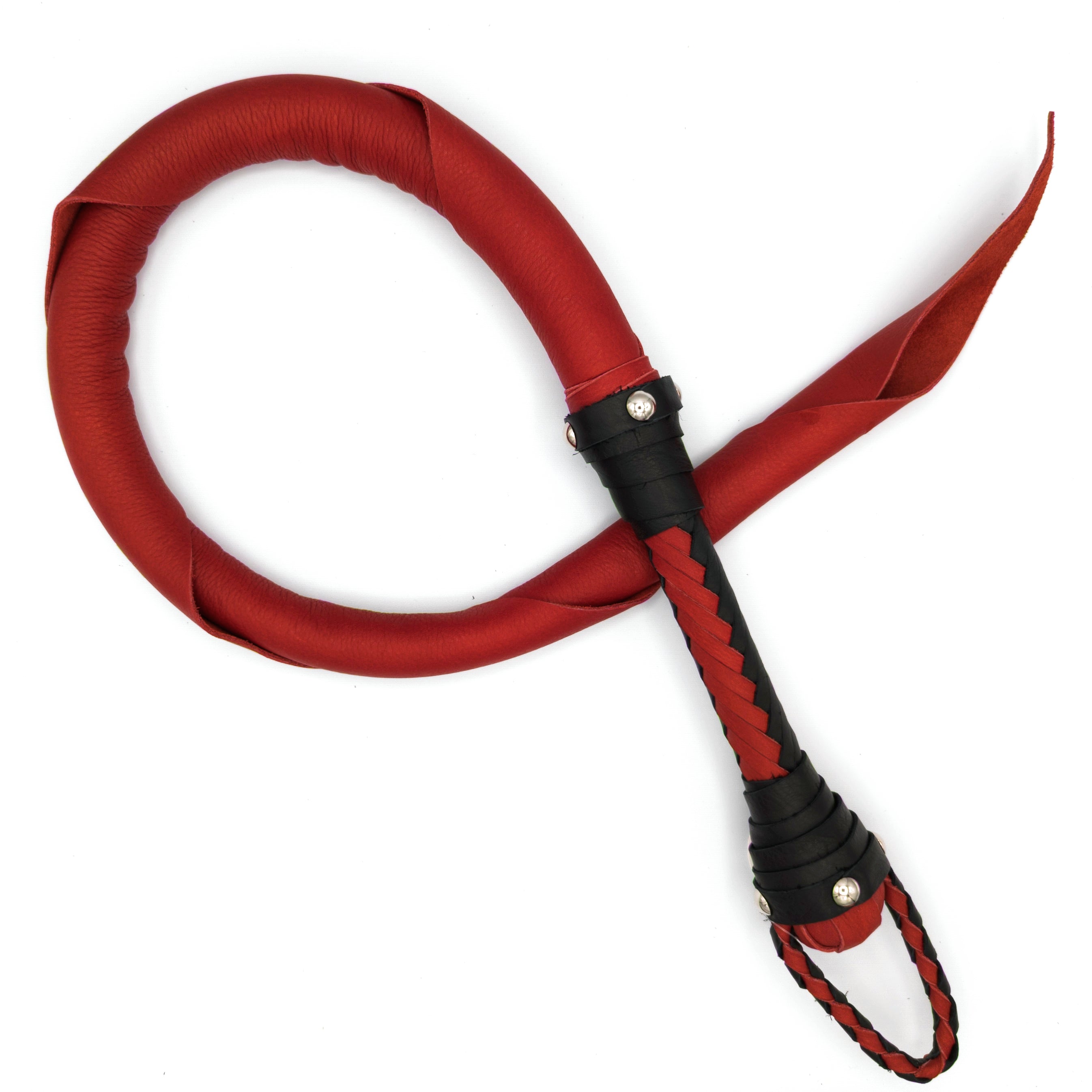 Dark Brown Leather Bull Whip - 8' Handcrafted | BUDK.com