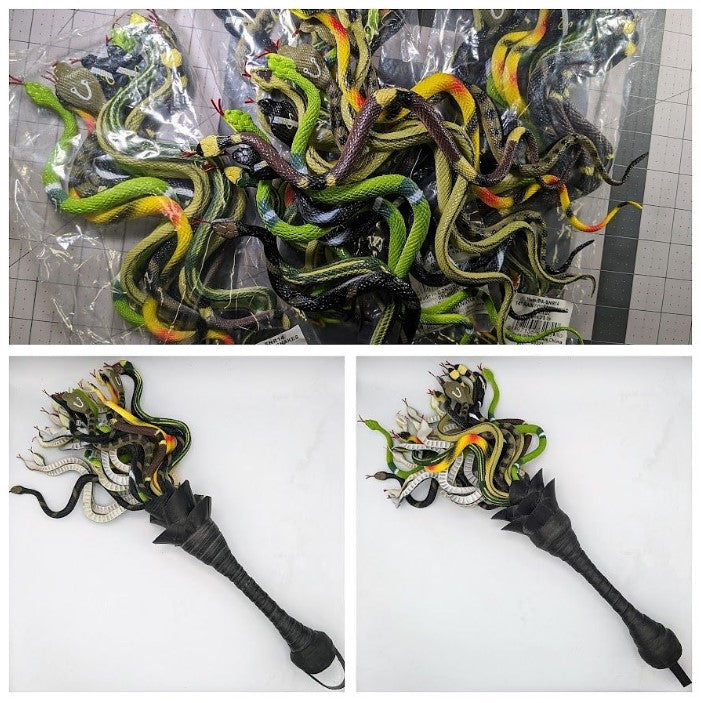Rubber Snake Medusa Flogger - Vegan Flogger - Vegan Slapper