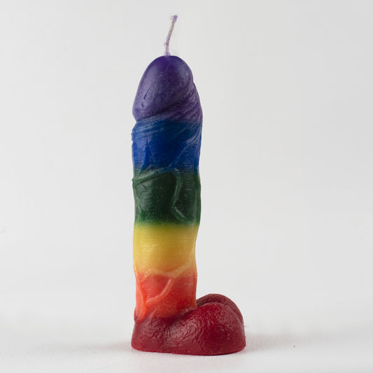 Big Flamer – Rainbow Penis Wax Play Candles – Multicolored Cock Candles