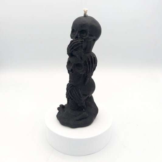See No Evil Skeletons | Halloween Wax Candle Special | Limited Edition | SCARY SKULL CANDLE