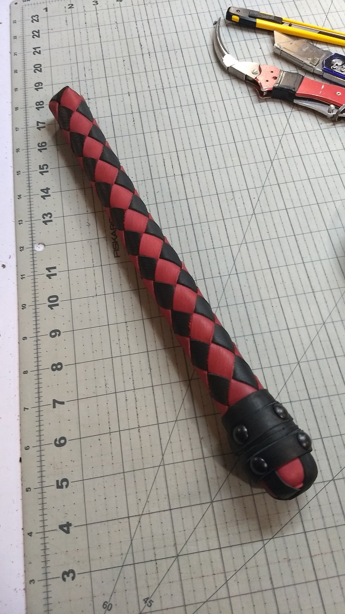 BraidJack! - Braided Leather Thumper - Braided Leather Paddle