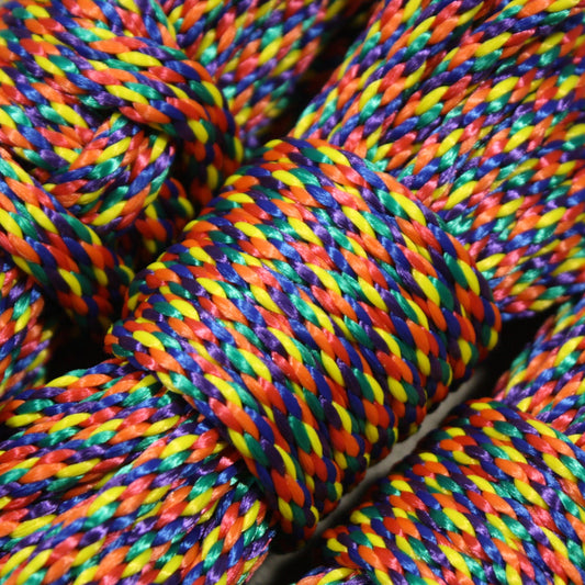 Rainbow Bondage Rope – 1/4" 6mm MFP – for Shibari or Suspension – Rainbow rope!