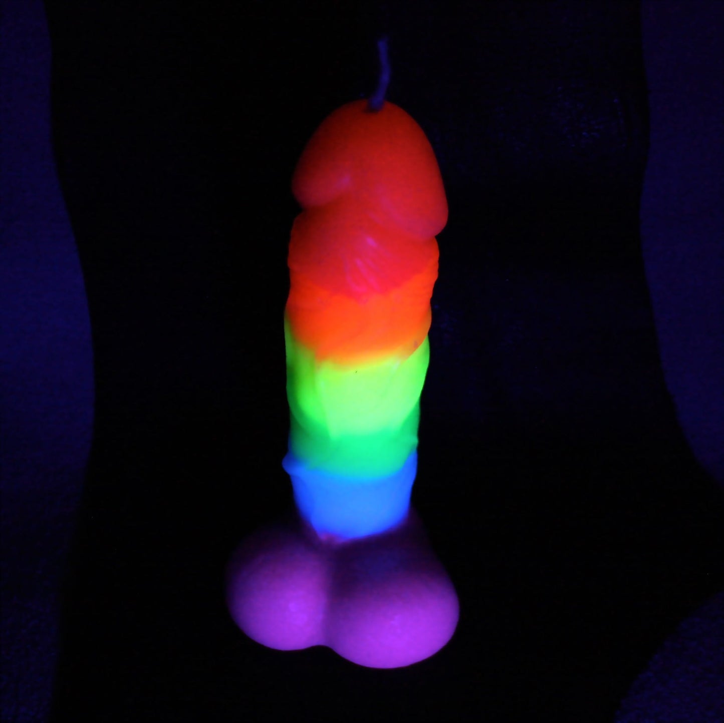 Big Flamer – Rainbow Penis Wax Play Candles – Multicolored Cock Candles