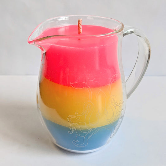 Pride flag in a Jar Wax Play Candle - Low Temp - Unscented - Pitcher Candle