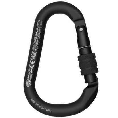 Aluminum Carabiner - Locking - Screw Sleeve - HMS Pear Shape - Rated - For Rigging & Suspension