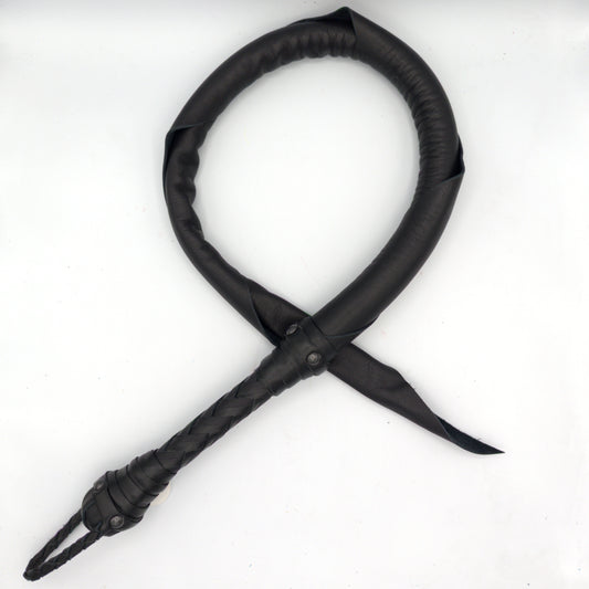 READY TO SHIP!  - 3ft - Cowhide Leather Dragon Tail Whip - DT3BK213024