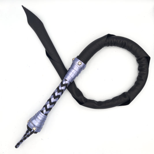 READY TO SHIP!  - 3ft - Cowhide Leather Dragon Tail Whip - DTL3IBBK5224