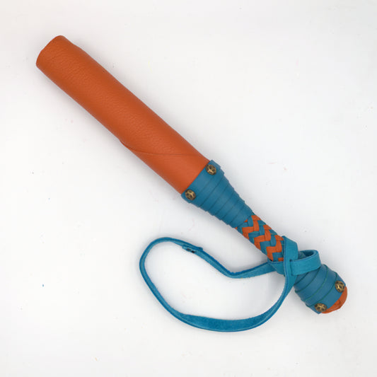 READY TO SHIP! - Rubber Core Leather Jack - Orange - Leather Thumper - JRCO12924
