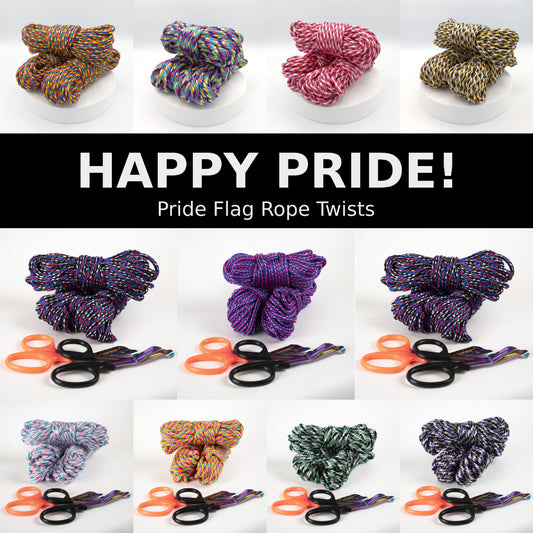 Pride Rope Sets! – Pride Twists – 1/4" 6mm MFP – Pride Themed Bondage Rope
