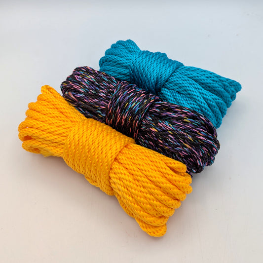 Color of the Month Special December!  1/4" – 6mm – Cosmic Bowling Blend – Solid Braid MFP Bondage Rope CoTM