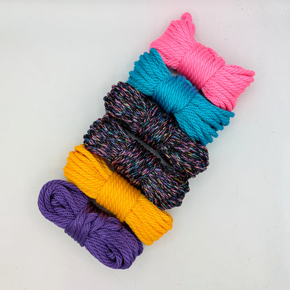 Color of the Month Special December!  1/4" – 6mm – Cosmic Bowling Blend – Solid Braid MFP Bondage Rope CoTM