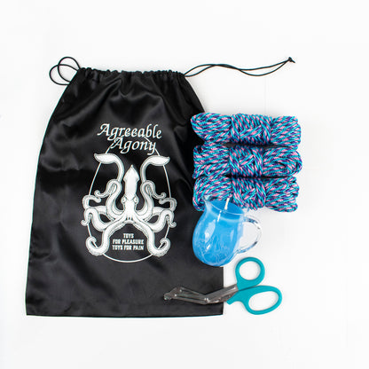 Kit de inicio de cuerda de cera caliente y bondage: vela de jarra y cuerda MFP con bolsa de almacenamiento