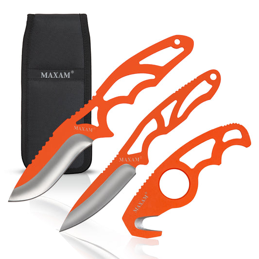 Maxam 3pc Rope Cutting Hook & Knife Kit- With Sheath - Rigging Knife