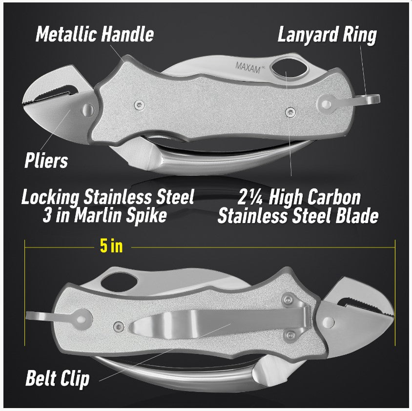 Marlin Spike Sailor's Knife - Multi-tool - Sailor's Tool - Rigging Knife