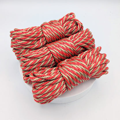 "Månedens" skumle høstfarge - Candy Corn Rope! – 1/4" – 6 mm – Solid Braid MFP-tau 
