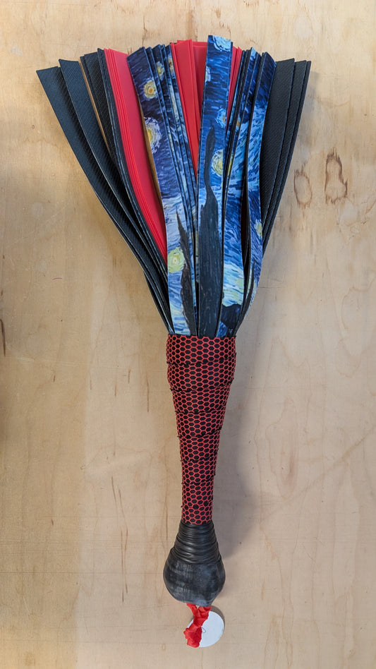 VEGAN Flogger – Playmat/Silicone/Rubber Flogger – Starry Night