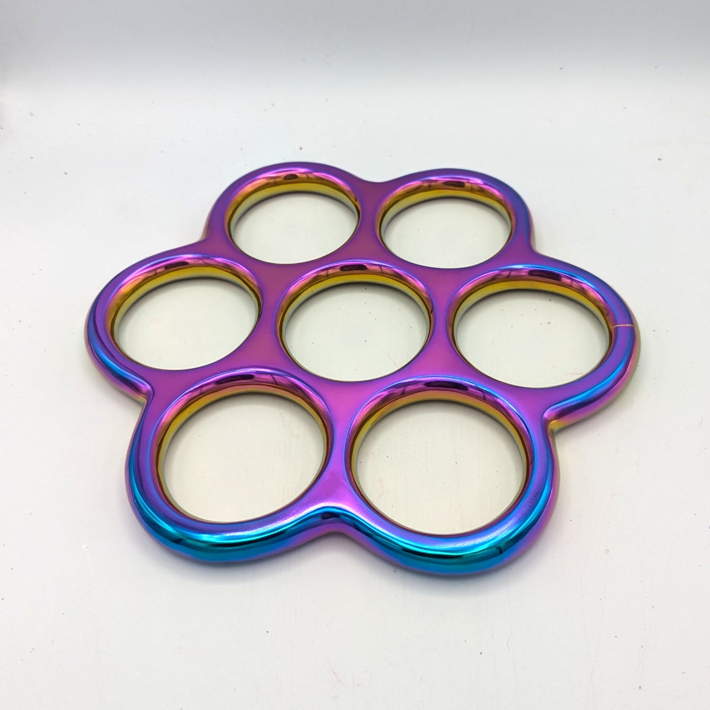 Rainbow Honeycomb – Cast Aluminum – Shibari Rings