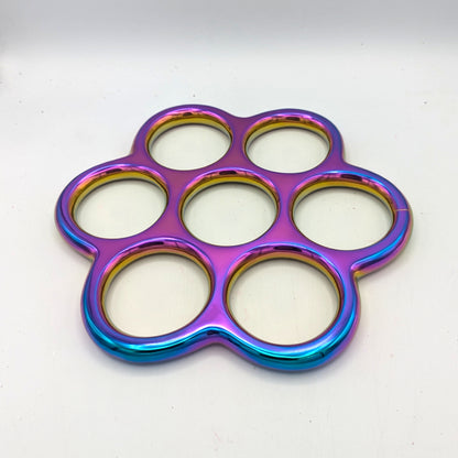 Rainbow Honeycomb – Cast Aluminum – Shibari Rings