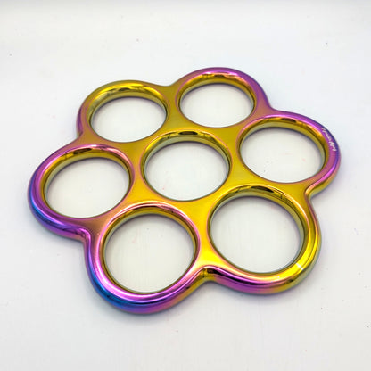 Rainbow Honeycomb – Cast Aluminum – Shibari Rings