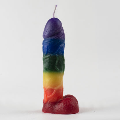 Big Flamer – Regenbogen-Peniswachs-Spielkerzen – Mehrfarbige Schwanzkerzen