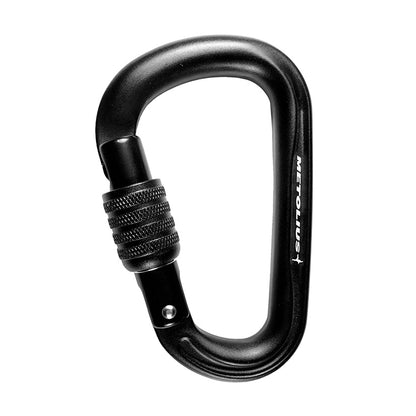 Aluminum Carabiner - Locking - Small - Screw Sleeve - Metolius Element - Rated - For Rigging & Suspension