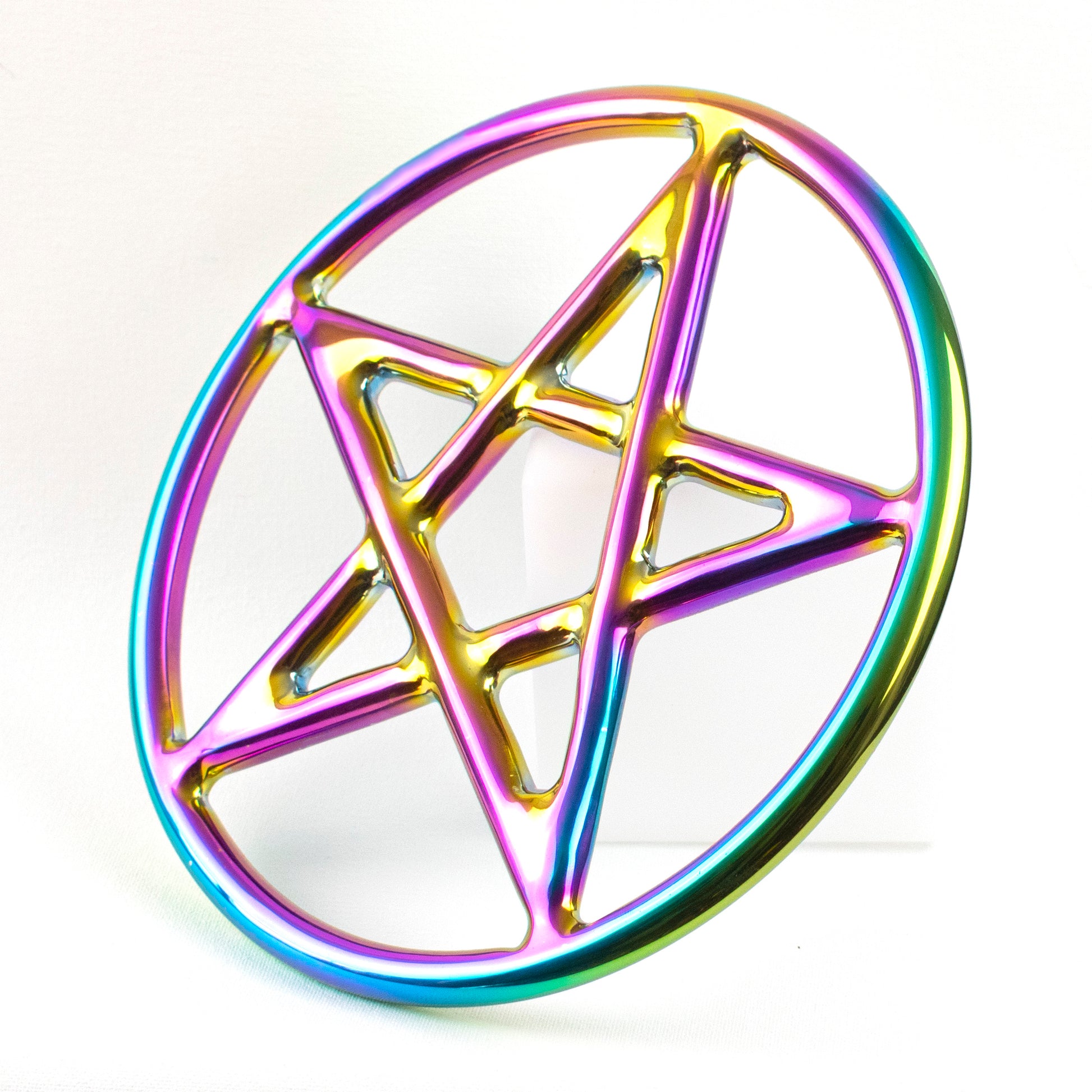 Rainbow Pentagram Ring - Pentacle