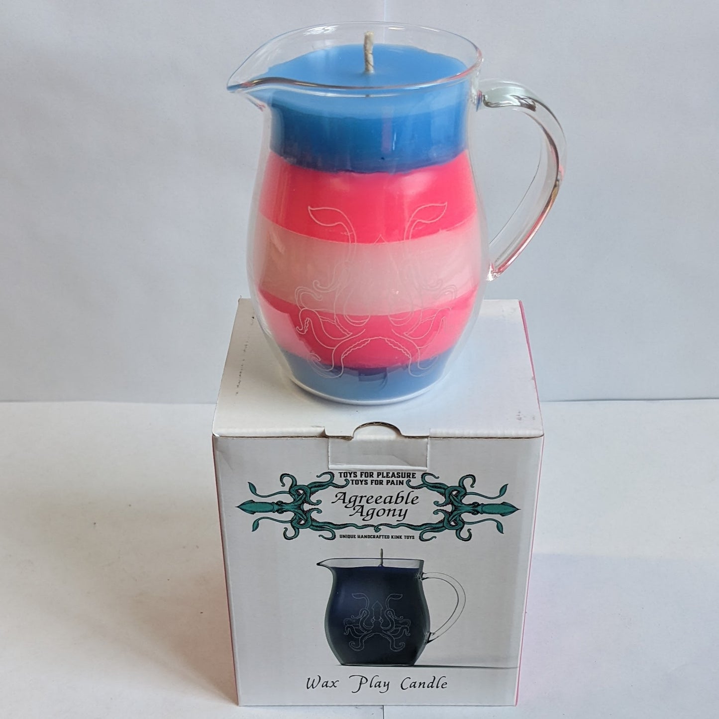 Pride flag in a Jar Wax Play Candle - Low Temp - Unscented - Pitcher Candle