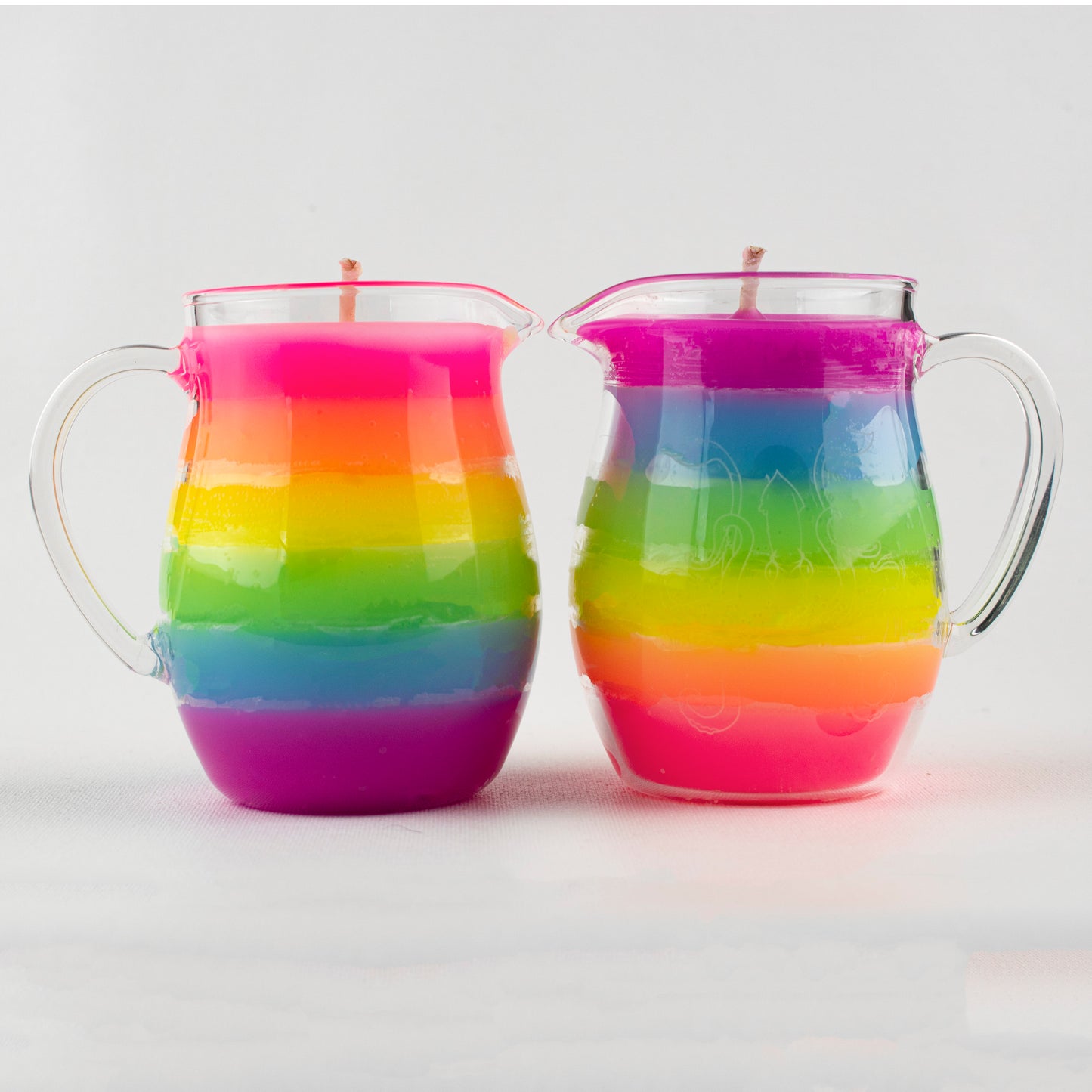 Blacklight Rainbow in a Jar Wax Play Candle - Low Temp - Unscented - UV Reactive Pitcher Candle